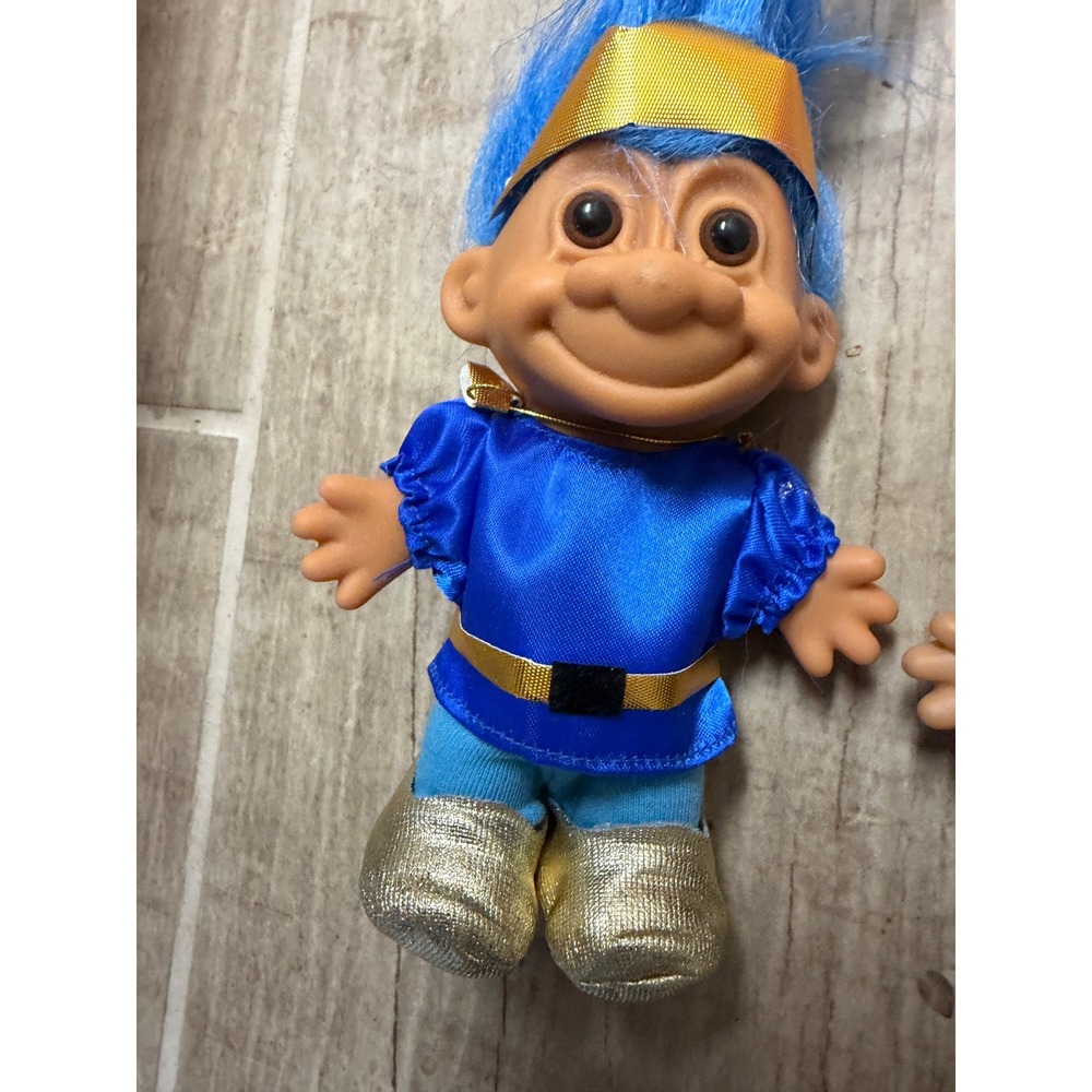 Russ Berrie Troll Doll vintage Prince Royal Gold Crown Toy NWOT 90s Y2K Gift